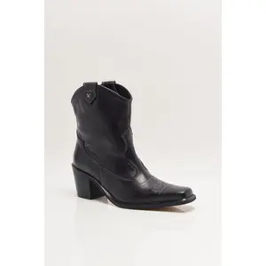 Wandering Western Boot | Black Leather