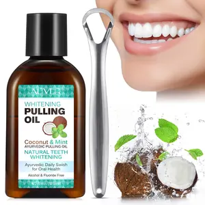Natural Oral Care Mouthwash with Coconut Oil & Peppermint Essential Oils, Alcohol-Free, Fluoride-Free, Suitable for All Ages, 120ML, Oral Hygiene Essentials