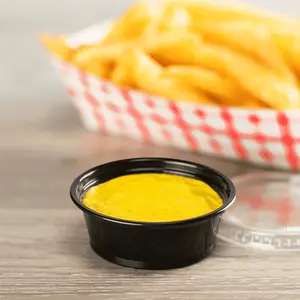 [2,500 ct] 1.5 oz PP Plastic Portion Cups, Black