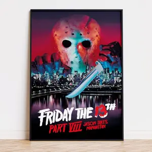 Friday the 13th Part VIII - Jason Takes Manhattan - Movie Poster |  | High Quality Ready To Print