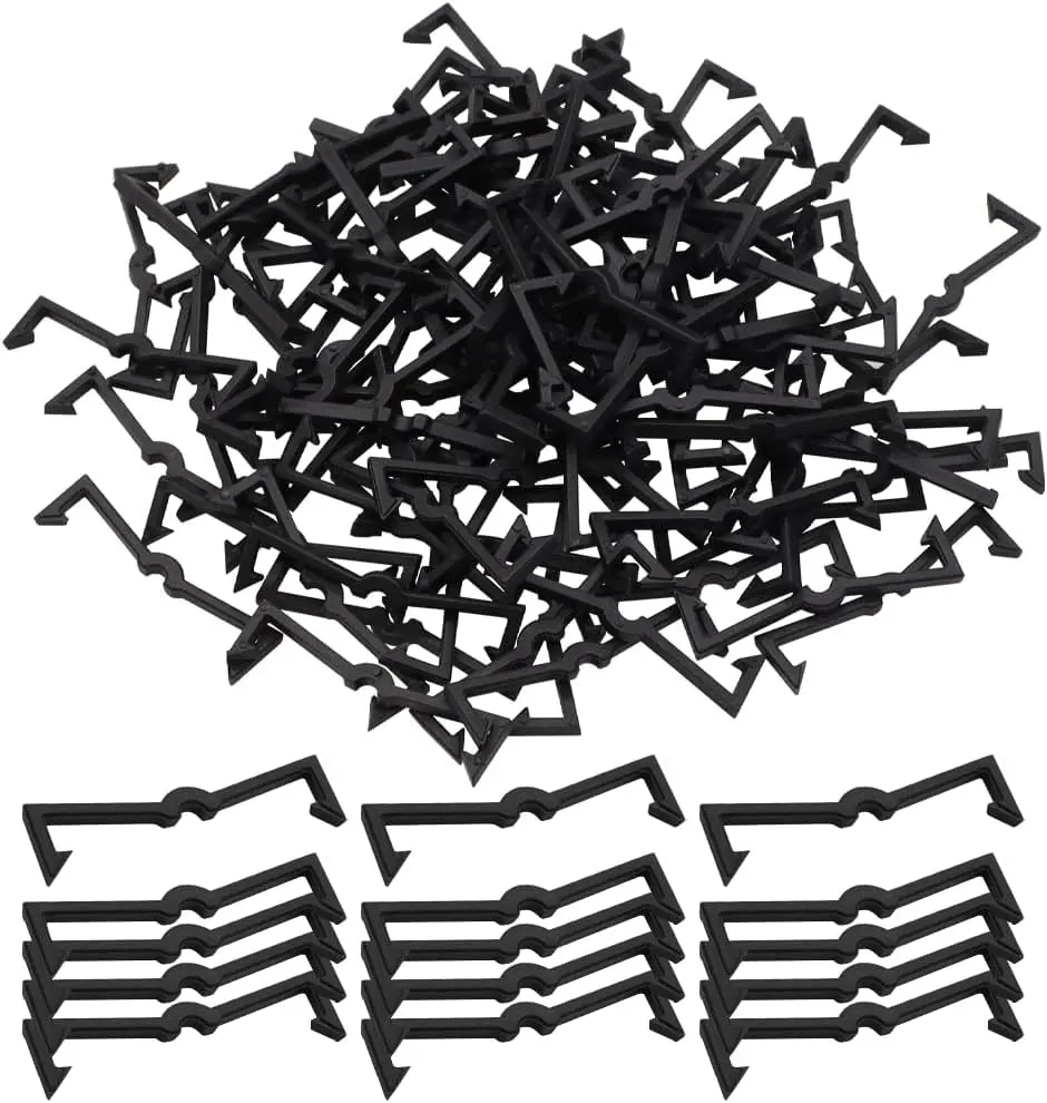 100 count Pegboard Clips Pegboard Hook Locks Black Plastic Peg Board Locks Peg Board Organizer Accessories for 1/4" and 1/8" Pegboards DD018