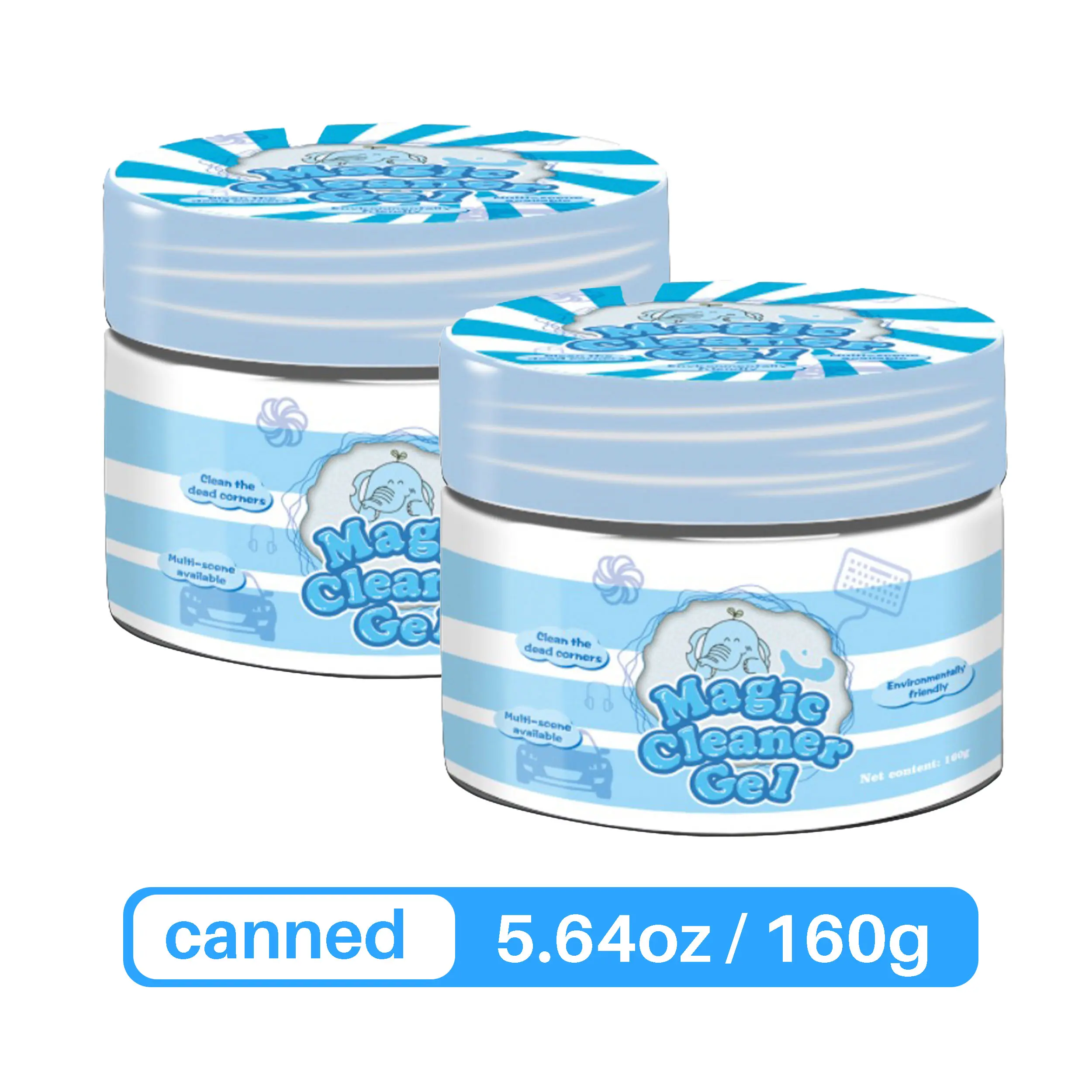 Car Cleaning Gel 5.64oz 2 Pack Canned Reusable Car Interior Cleaner Air Vent Slime Cleaning Gel Auto Detailing Tool Keyboard Cleaner Universal Dust Remover for Car Interior and Household Home Care Cleaning Supplies Accessories