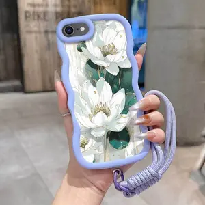 1 Piece Classical flowers Stylish 16E Flexible Protective Phone Case Cover Protector Suitable For iPhone 16E With Flexible And Lanyard Ideal For Casual Accessories