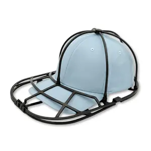 DANYCO Hat Washer Cage for Baseball Caps – 1 Pack Cap Washing Frame for Washing Machine or Dishwasher, Structured Hat Protector Holder, Black