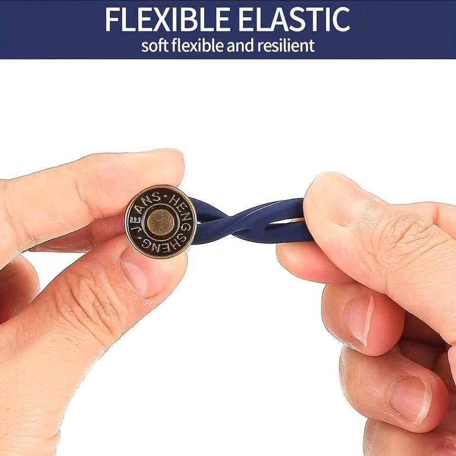 Seamless Jeans Buckle Extenders - Adjustable Waistband Extenders for Men And Women, Metal Silicone Jeans Cutting Accessories