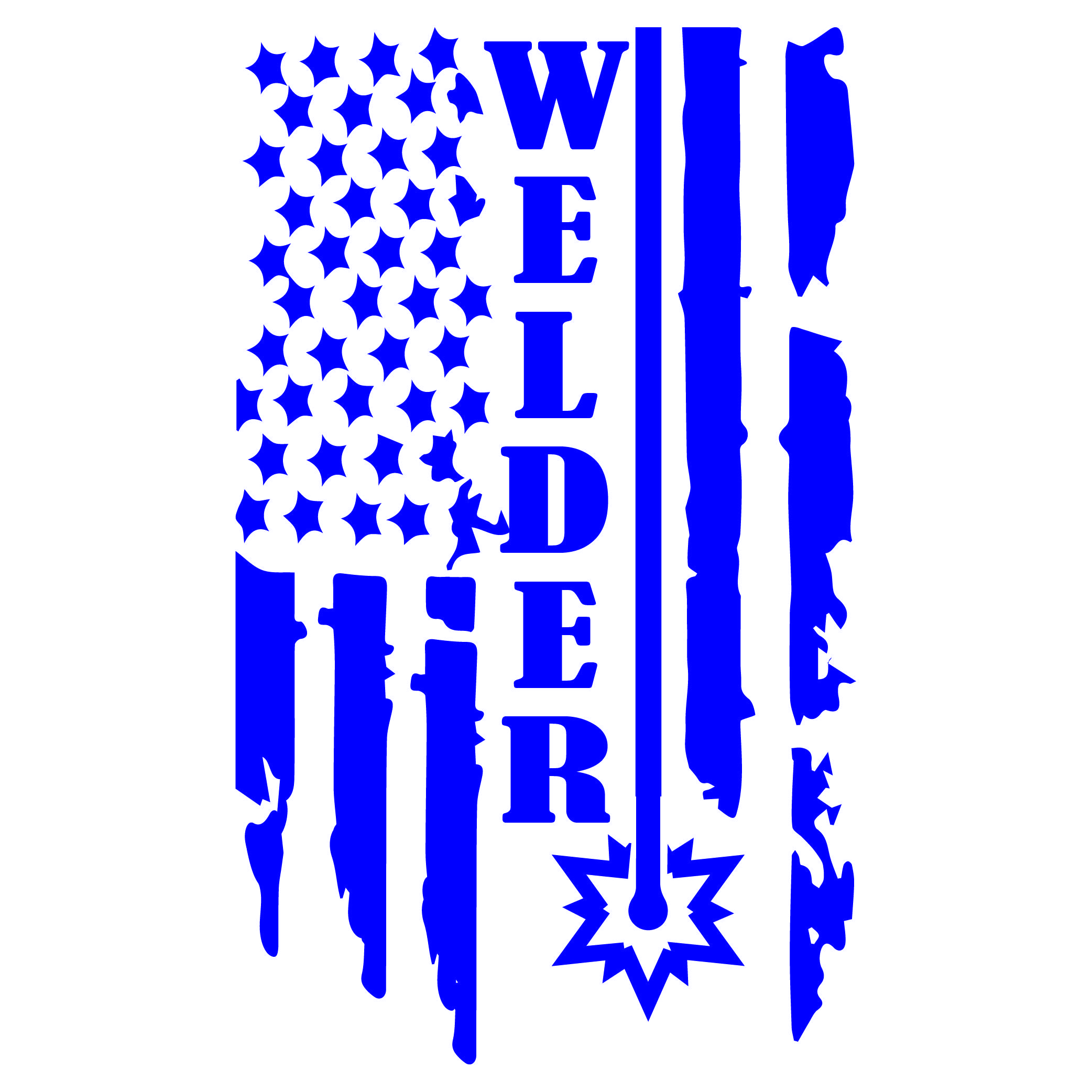 Welder USA Flag Decal, American Pride Welding Sticker Decal High Quality Vinyl Decal for Trucks, Cars, Vans, Laptops, Windows and More