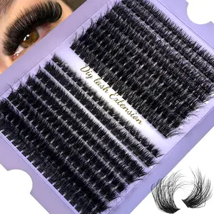 Mixed Length Individual False Eyelashes, 1 Box Natural Look Eyelash Extensions, Self Grafting Curl Eyelashes, Eye Makeup Enhancement False Eyelashes