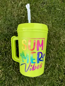 SUMMER VIBES MEGA MUG- 34oz double wall insulated