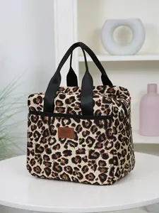 New Thick Nylon Lunch Box Bag, Durable Lunch Bag, Bento Bag, Handbag with Zipper Closure, Large Capacity Portable Food Container Organizer, Suitable for Work Picnic School Use