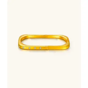 24K Yellow Gold Locking Bracelet
