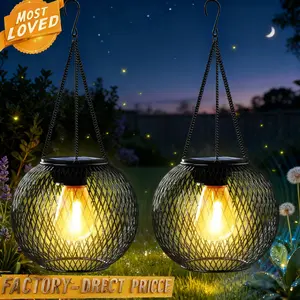 Outdoor Solar Hanging Light,2/4 packs Solar Lantern Outdoor Garden with IP65 Waterproof,Waterproof Lantern For Halloween Christmas Deco Festival,Waterproof Tree Light for Garden Yard Pathway,Garden Decor