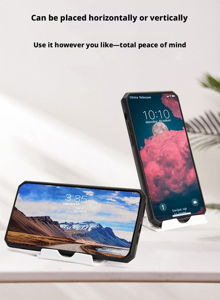 Foldable Desktop Phone Stand Adjustable Multi-Angle Holder Portable Lazy Bracket Compact Creative Support Dock for iPhone Android Smartphones Stable Anti-Slip Base Lightweight Travel Friendly Office Home Use