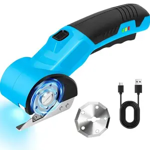 Wireless Electric Scissors - Portable, rechargeable heavy-duty cutter, easy-to-use cordless scissors with a safety lock, LED light, long battery life, suitable for cardboard cutting.