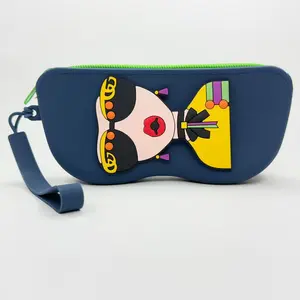 Silicone Cartoon Sunglass Case Portable Shockproof Sunglass Pouch Instagram-Style Cute Sunglasses