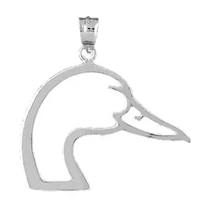 Jewels Obsession Sterling Silver 925 Duck Head Pendant