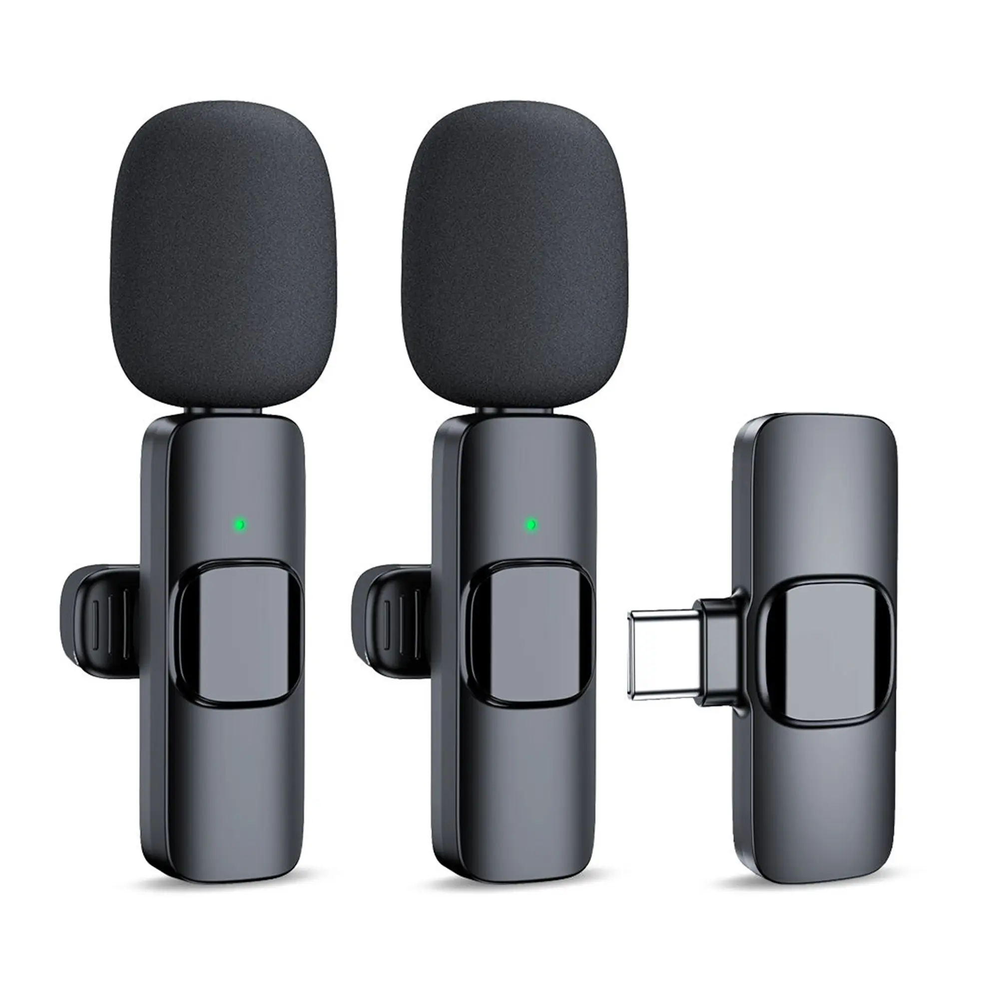 Wireless Lavalier Microphone for iPhone, Plug-and-Play Wireless Mic with 2 Microphones, Receiver & Lightning Adapter | Interview, Vlog, Auto Sync Audi