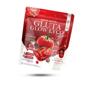 Jennie Moon Gluta Glow Lyco Blink Daily Antioxidant Glow Drink 30 Sachets - Premium Beauty Supplement for Brighter Skin with Lycopene & Glutathione - Edible