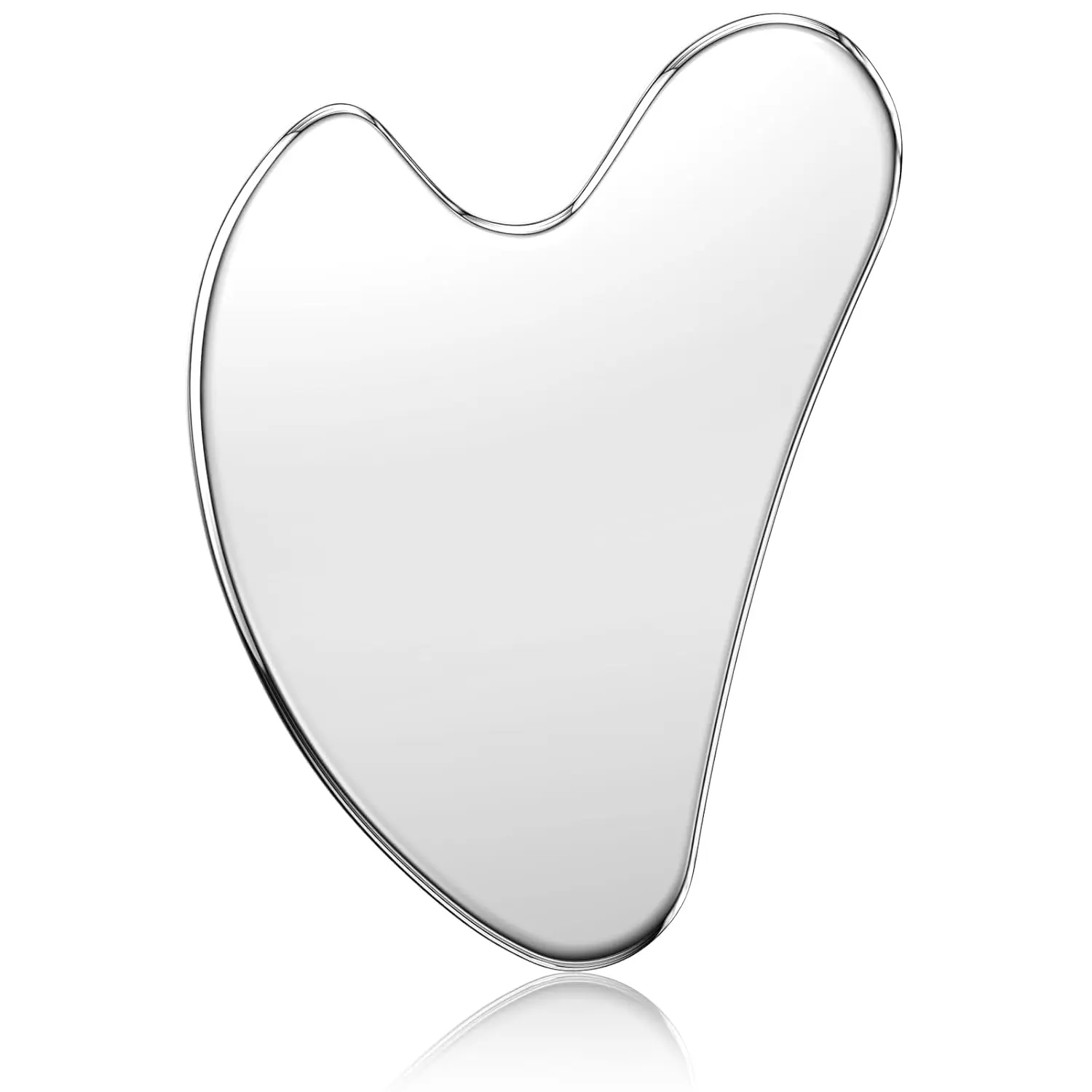 Stainless Steel Smooth Gua Sha Facial Tool - Single Manual Massage Tool for Beauty & Personal Care, Face & Muscle Tension Relief, Durable with Oil, Women's Self-Care Gift