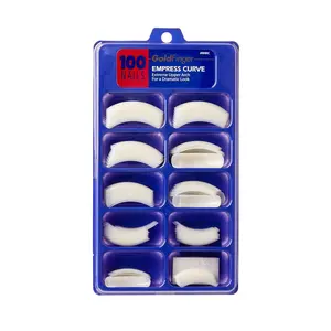 100 Acrylic Plain Nails (1 PACK, Empress Curve) Overlap Long Length, Half Cover French False Nail Tips