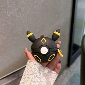 1 piece of Moon Eevee shaped headphone protective case, anti drop and durable silicone headphone case, Apple wireless Bluetooth headphone case, suitable for AirPods 1/2/3/4/pro/pro2/pro3, Protection, Audio, Headphone Accessories