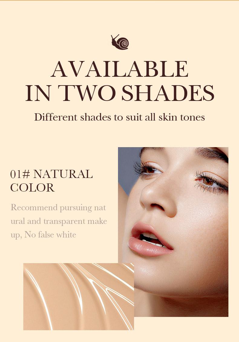 High-coverage waterproof snail BB cream - matte finish, long-lasting moisturizing and oil control, creates a natural makeup look, refreshing and non-greasy, perfect for makeup beginners, a great gift for Mother's Day