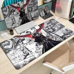 Code Geass C.C. Gaming Mouse Pad, Anime Desk Mat with Smooth Lycra Surface, Anti-Slip Rubber Base, Durable Thick Design, Stitched Edges, Perfect Gaming Desk Pad for PC Setup ideal gift