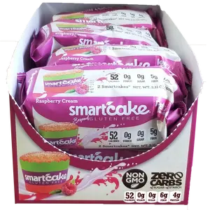 SmartCake Raspberry Cream 8-pack (16 gluten free snack cakes)