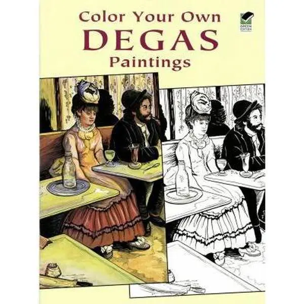 Used Softcover Book - Color Your Own Degas Paintings (Dover Art Coloring Book) by Edgar Degas, English, 32 Pages, Good Condition, Illustrations, 0.4 lbs