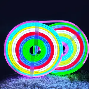LED Neon Rope Light – RGB flexible light strip for bedroom walls, gaming setup & workspace decoration.