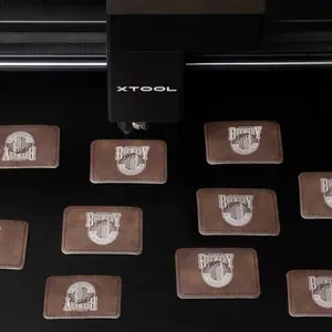 Laser engraved leather patches fully customized for you