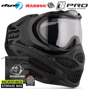 Dye I3 PRO Anti Fog Thermal Paintball Mask Airsoft Goggles w/ Optional Maddog Microfiber Storage Bag