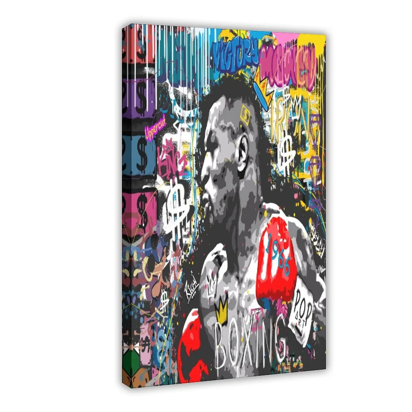 Boxing Canvas Poster Wall Art for Home Bedroom Office Dorm Room Decor