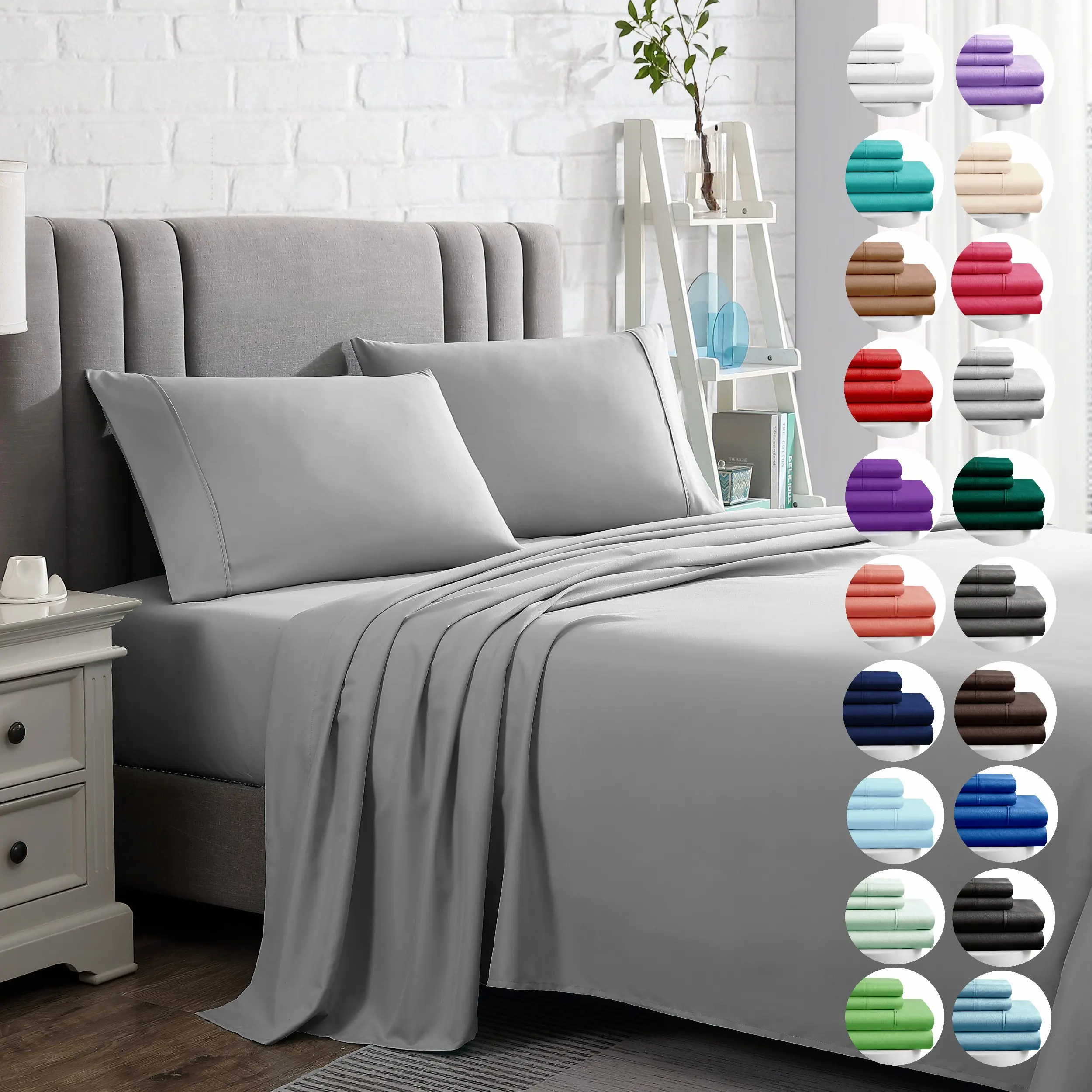 American Home Collection Ultra Soft Sheet Set Fit upto 16" Deep Pocket - Easy Care, Breathable, Wrinkle, Fade, and Stain Resistant
