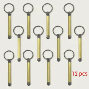 12pcs Keychain Ring Set for Woodworking Enthusiasts, DIY Keychain Kit for Inventors, Perfect Gift for Colleagues and Students