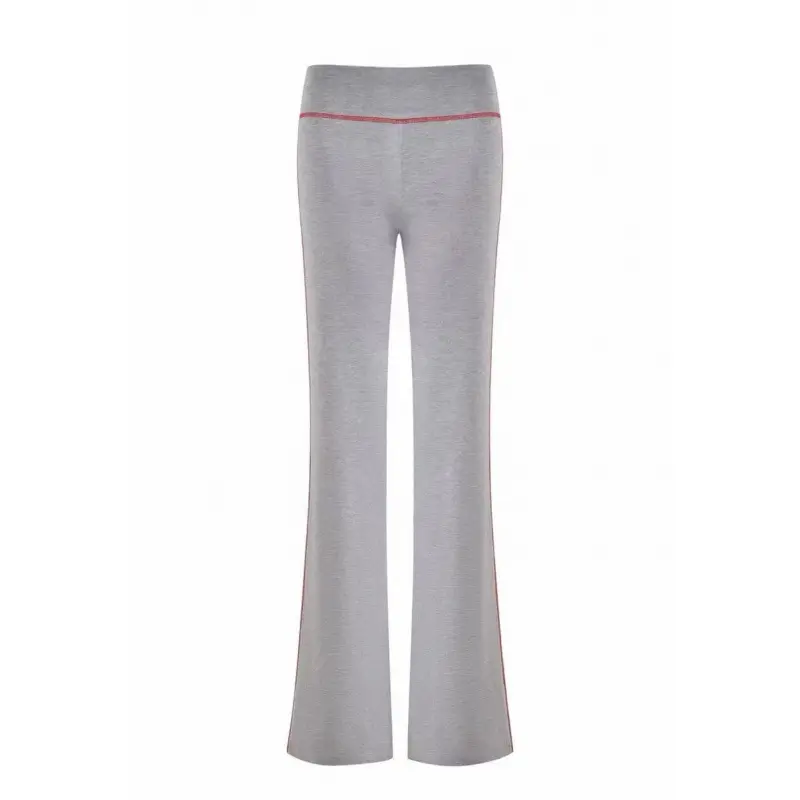 Grey red trousers