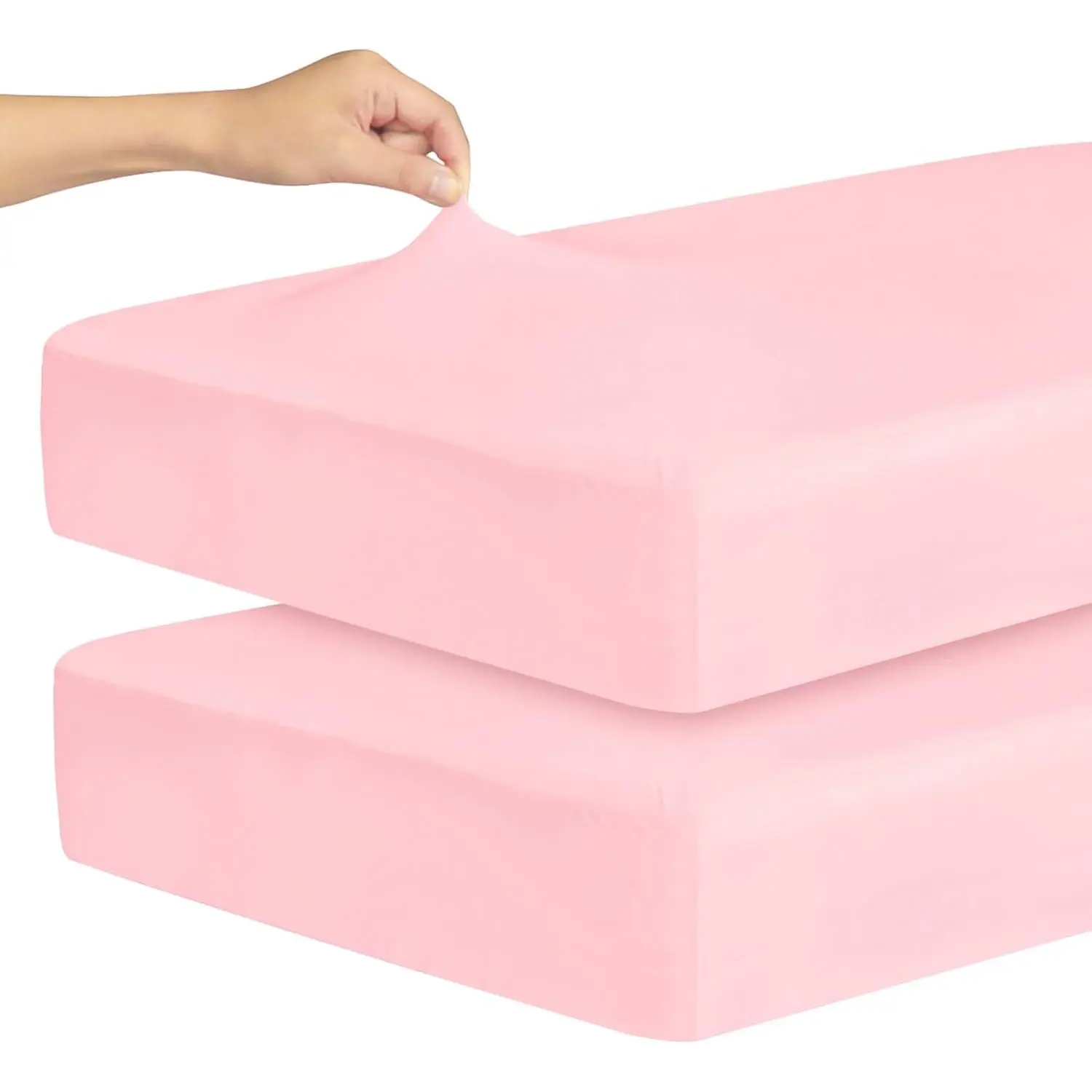 Stretchy  Sheets for Girls, 2 Pack Fitted  Sheets for Standard  and  Mattress 52" x 28", Soft and Breathable,