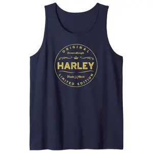 Harley Vintage Classic Circular Design Tank Top, Unisex Tank Top