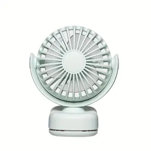 Mini Clamp-Type Fan - Portable rechargeable personal fan with powerful clamps, 3 speed settings, cute small desktop cooler suitable for backpacking outdoor trips (muted yellow, green, pink)