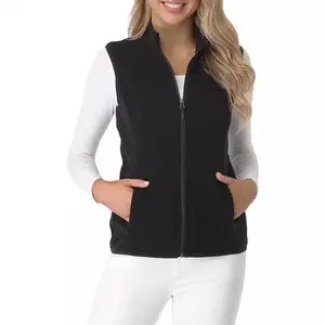 Women’s Polar Soft Fleece Vest, Classic Fit, Sleeveless Jacket/Cardigan/Waistcoat, with Zipper Pockets and Full-Zip Closure, Outerwear
