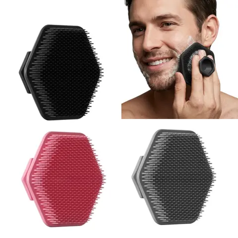 Unisex Face Scrubber, Gentle Exfoliator Pad, Exfoliating Brush and Massager, Fragrance-Free Personal Care Tool for Deep Cleansing and Smoother Shaving, Easy-Grip Design with Non-irritating, Skin-Friendly Fabric, Scrubbing Brush-MM1