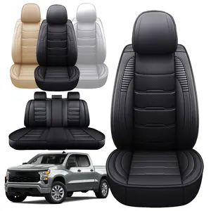 Pickup Seat Covers For Chevy Silverado GMC Sierra 2007-2025 1500 2500HD 3500HD Crew Cab,Front Seat Half Coverage For Chevrolet Truck Car Interior Accessories