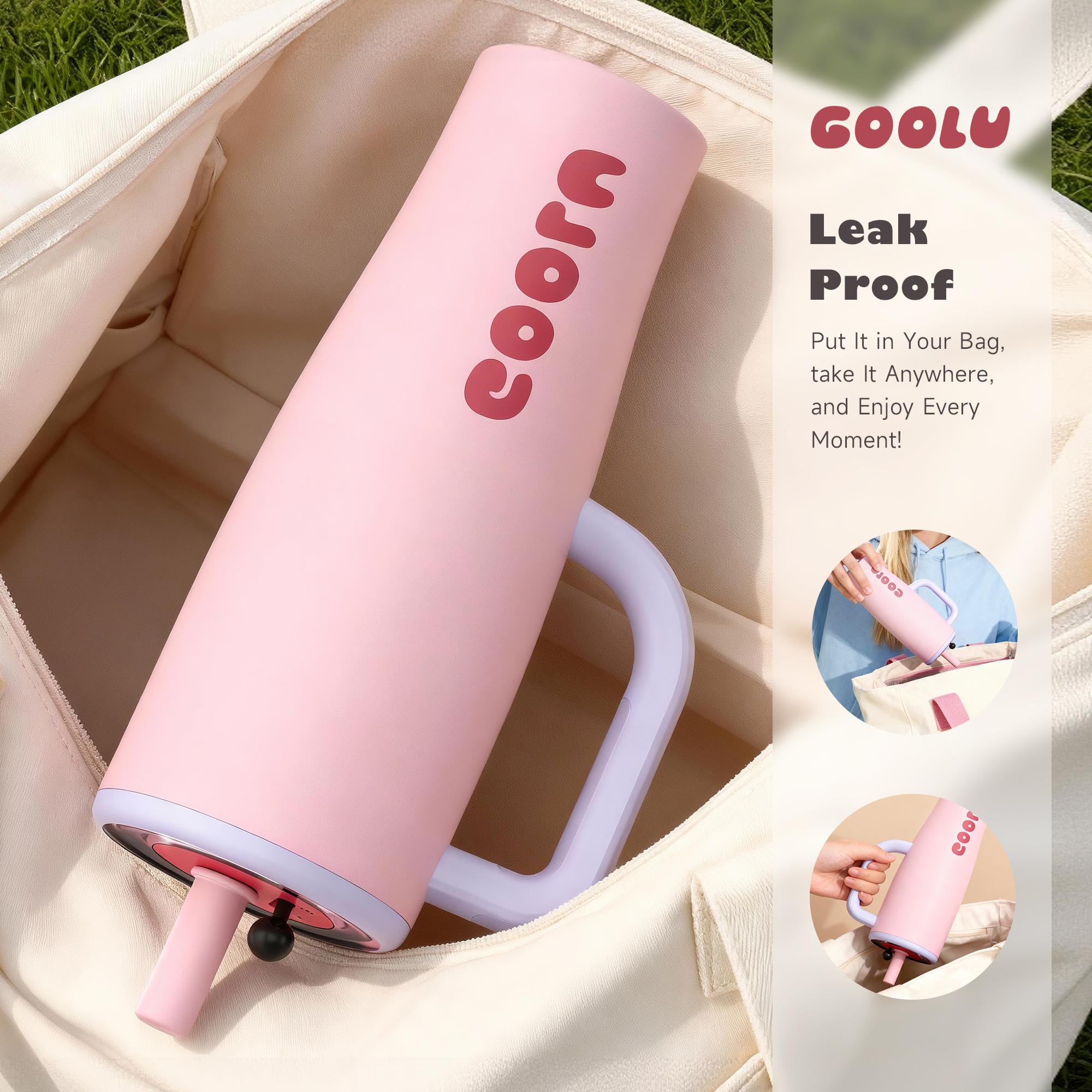 Brand Goolu 40 oz QA1 Tumbler with Handle and Straw Lid, Insulated Stainless Steel Travel Mug for Women and men, Spill-Proof Cup