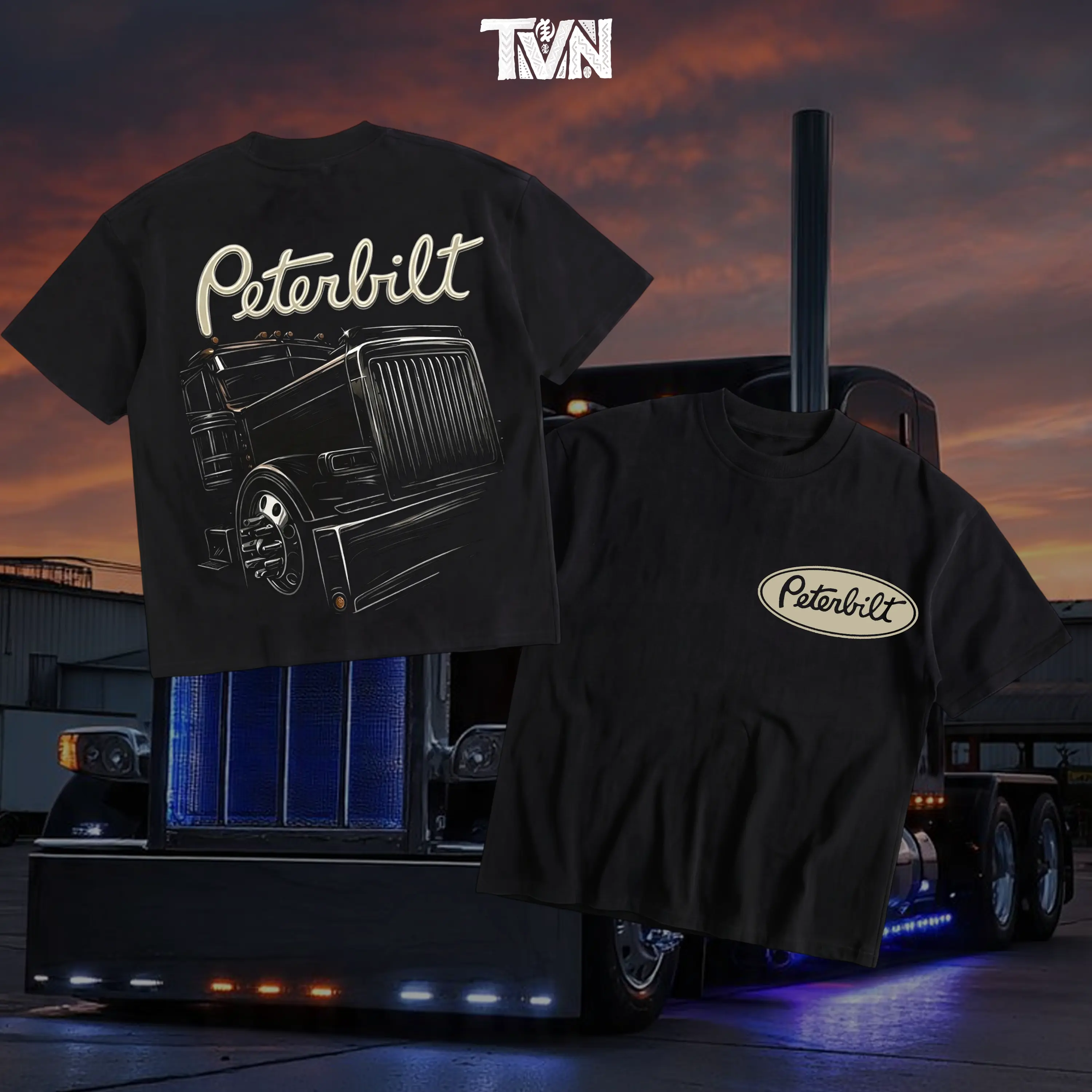 A.S Peterbilt Semi Truck T-Shirt – Classic Big Rig Graphic Tee for Truck Drivers, Diesel Enthusiasts, Trucking Fans & Haulers