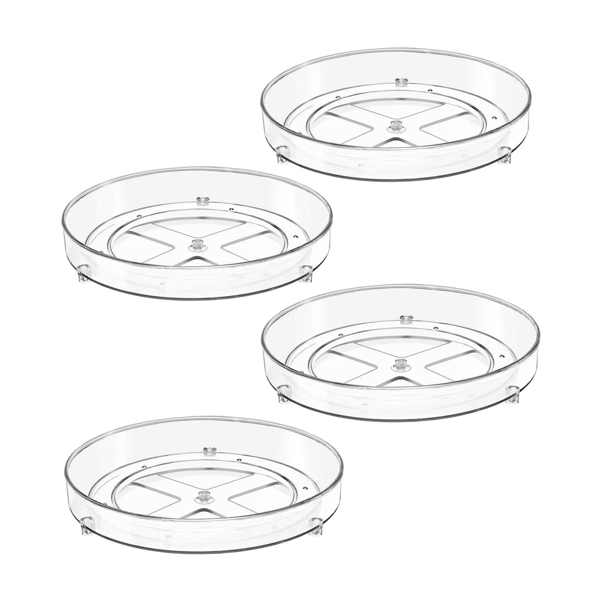 Sorbus 4 Pack 9 Inch Flat Clear Lazy Susan Orga nizer