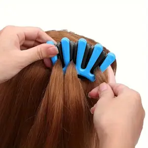 Women's Braiding Tool Set, DIY Sponge Hair Twister & Five-Finger Curler, Quick Easy Braid Twist Curl Hairstyle Maker, Professional Multi-Function Beauty Accessory