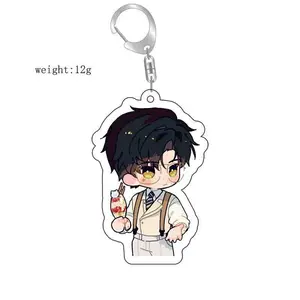 Game Love and Deepspace Acrylic Keychain Figure Xavier Zayne Rafayel Sylus Caleb Cute Keyring Backpack Accessories Ornament