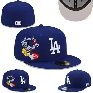 New Era MLB 59FIFTY Fitted Hat – NY Yankees LA Dodgers Black Cap Size 7 1/2, Flat Brim, Urban Style outdoorfun 2026.