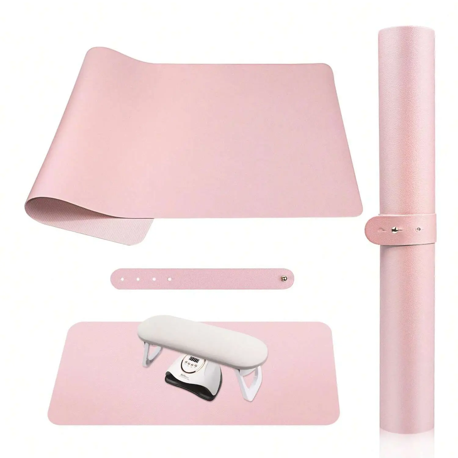 Soft Microfiber PU Leather Nail Table Mat, Nail Care Arm Support Pillow Pad for Manicure, Foldable Nail Cushion, DIY Manicure
