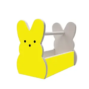 Wooden Bunny Basket - Marshmallow Bunny - Multiple Color Options