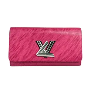 Pre-owned Louis Vuitton Epi Leather Small Leather Goods Pink Twist Long Wallet